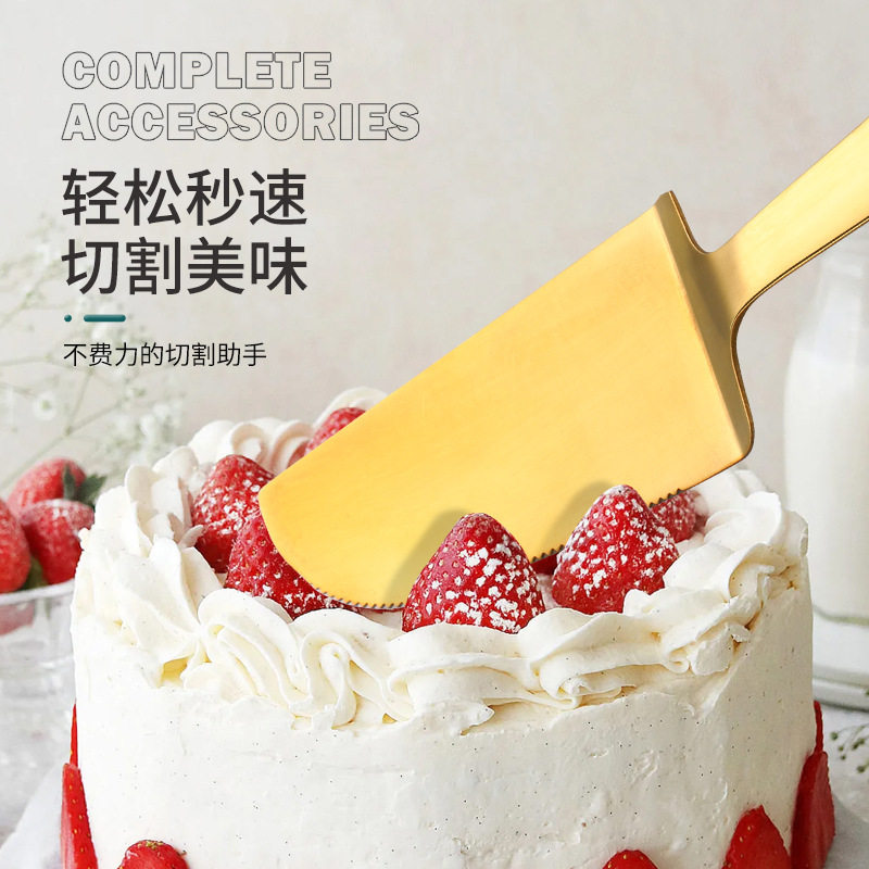 Stainless Steel Cake Cutlery Set Dessert Spoon Salad Fork Fruit Fork Baking Utensils Birthday Gift