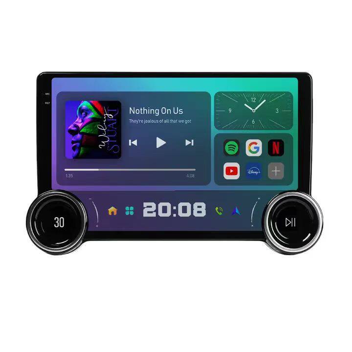 Variable car machine central control large screen navigation 10.1 inch car machine large screen navigation 2K intelligent Android all-in-one machine double knob