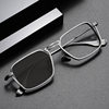 Retro anti-blue light color-changing square glasses men's Sven technical glasses frame dita same frame photochromic glasses