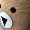 Cotton Storage Basket Rope Basket Toy Sundries Storage Basket Folding Dirty Clothes Basket Finishing Basket Bear Cartoon Laundry Basket