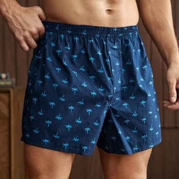 New Men's Home Pants Woven Printed Fashion Arrow Pants Loose Breathable Large Size Boxer Briefs Cross-Border