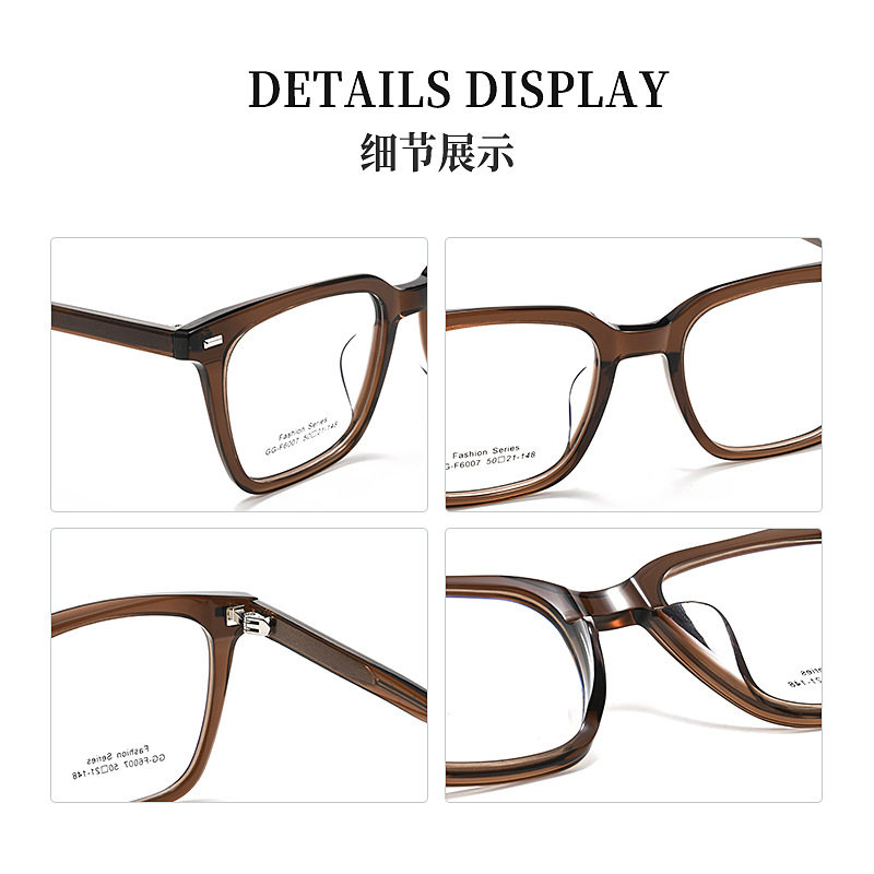 Japanese Retro Literary Square Frame Acetate Fashion Versatile Casual High-Quality Eyeglass Frames Danyang Glasses Wholesale