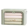 Oxford Cloth Storage Box for Home Clothes, Wardrobe Organizer, Foldable Steel Frame Fabric Storage Box