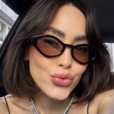 Солнцезащитные очки с круглым отверстием в форме ромба, маленькая оправа, женские солнцезащитные очки высокого класса, солнцезащитные очки с защитой от ультрафиолета, ins net red personality