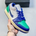 White blue green