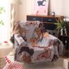New jacquard thread blanket sofa towel cartoon thickened non-slip tassel thread blanket office nap blanket wholesale