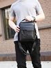 Cross-Border Business Casual Commuting Backpack, Shoulder Crossbody Bag, Men's Portable Vertical Large-Capacity Leather Bag, Breathable and Wear-Resistant