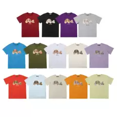 Correct version palm palm angel decapitated bear printed high street round neck T-shirt loose cross-border foreign trade in stock beauty tide