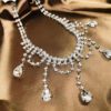 New Super Flash Bridal Dress Light Luxury Necklace 2025 New Hot Style Clavicle Chain Women's High-End Necklace Wholesale