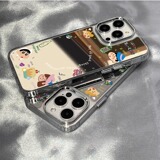 Карандаш Shin-chan подходит для зеркального чехла для мобильного телефона Apple 17promax 16pro fun 14/13/12 cartoon 15