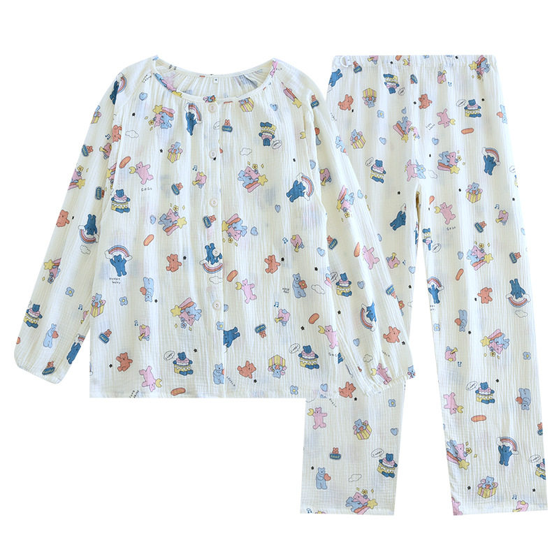 Pure Cotton confinement clothing spring and autumn summer thin postpartum maternity nursing clothing pajamas Maternity Nursing casual home wear