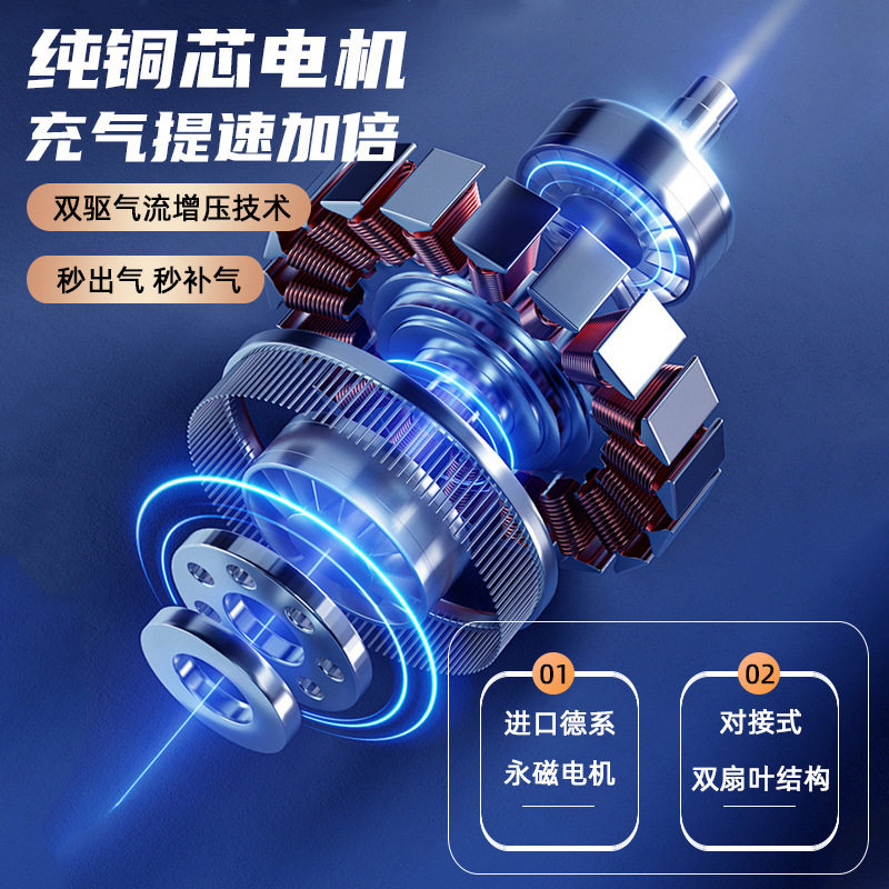 Car Air Pump, Electric Car Air Pump, Car Air Pump, Wireless Smart Tire Delivery, Wireless Charging