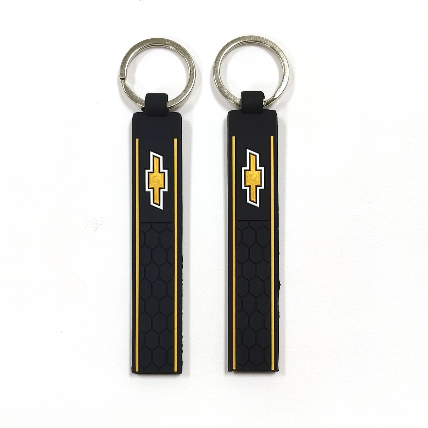 Suitable for Chevrolet Football Pattern Silicone Keychain Chevrolet Hanging Waist Silicone Honeycomb Pattern Key Chain Hanging Decoration
