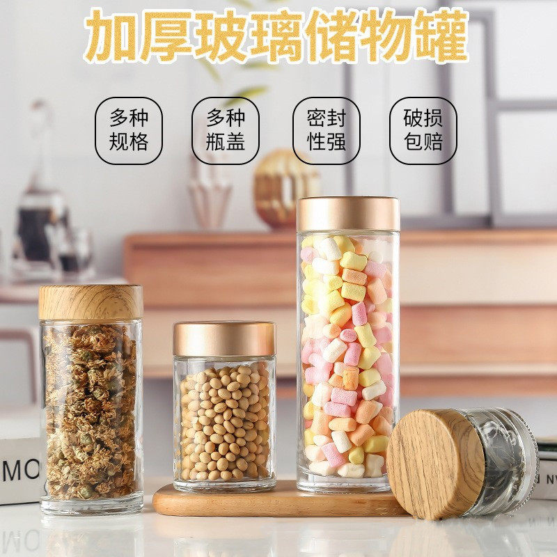 Food-Grade 0.5kg Pack Honey Bottles, Round Glass Sealed Jars with Lids, Pickle Jars, Canning Storage, Jam, Honey