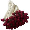 Hand-Woven Nap Eternal Flower Finished Product Ready-Made Old-Fashioned Blanket Decorative Blanket Blanket Rose Bouquet Flower Blanket Factory
