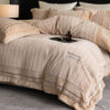 Light Luxury Classy Thickeneded Rabbit Plush Four-Piece Set Double-Sided Fleece-Lined Warm Milk Velvet Quilt Cover Bed Sheet Bedding