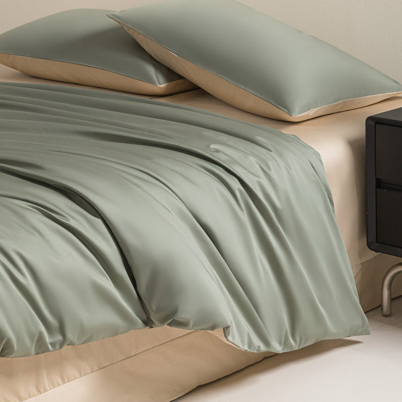 120 Xinjiang long-staple cotton cotton four-piece set 100 cotton quilt cover sheets high-grade feeling bed hat Nantong home textile