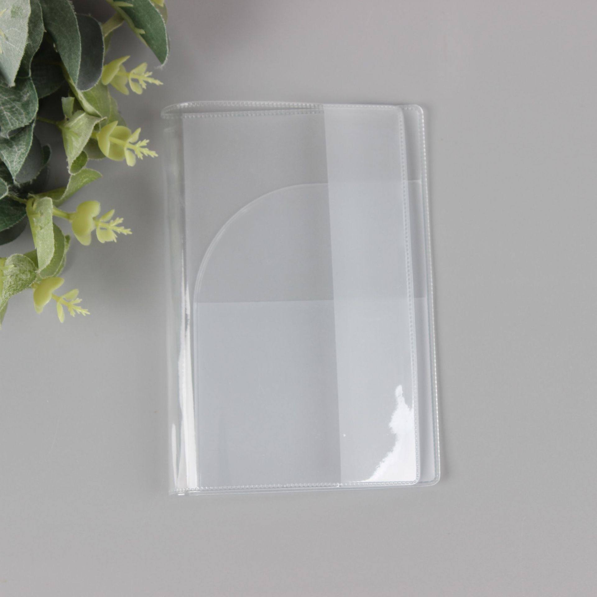 pvc frosted transparent non-card passport set spot document set waterproof frosted travel multi-function clip