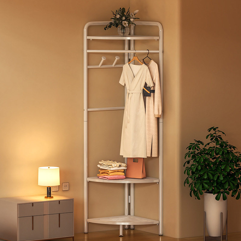 Corner Coat Rack Floor Bedroom Simple Corner Hanger Wall Storage Artifact Corner Clothes Rack Dirty Clothes Basket