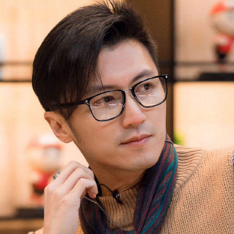 Nicholas Tse glasses frame men's retro TR90 myopia glasses frame anti-blue light anti-radiation flat lens can be equipped with myopia