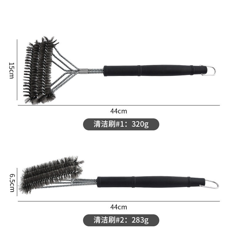 Wholesale Bbq Wire Brush Grill Cleaning Brush Steel Brush Four-Head Multifunctional Barbecue Brush Tool