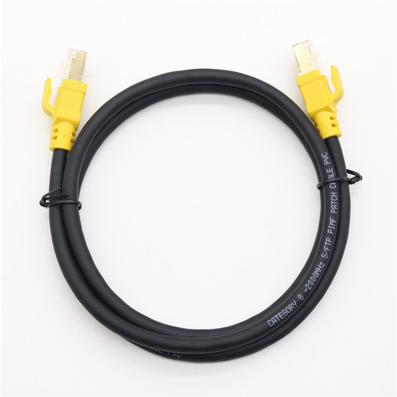 厂家定制CAT8纯铜屏蔽十万兆室外工程笔记本电脑8P8C八类网络跳线