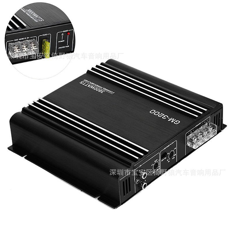 Wholesale car amplifier 2-way two-channel amplifier MG-3200 car audio modified power amplifier 3800W