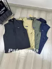 Patagonia Men's Fall Outdoor Stand-Collar Sleeveless Reversible Fleece Vest
