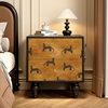 Solid Wood French Retro Drawer Cabinet Abstract Art Storage Cabinet Bedroom Bedside Table Living Room Side Cabinet Storage Cabinet