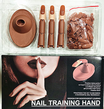 Nail joint finger manipulator nail piece suit beginner activity hand model fake fingernail color practice