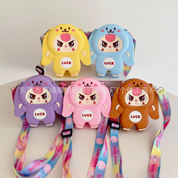 New Cartoon Silicone Coin Purse Baby Three-year-old Mini Crossbody Neck Small Bag Women Card Bag Children's Bag Wholesale
