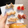 Fun hamburger hairpin hair accessories bangs side clip ins sweet funny simulation hairpin duckbill clip side clip hair accessories