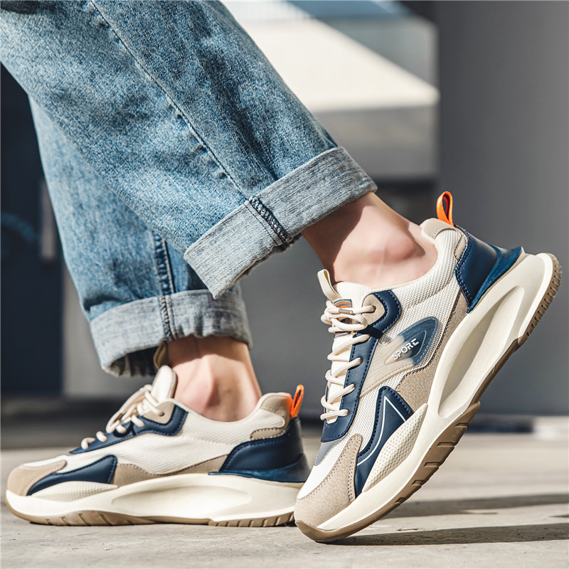 New Spring & Fall Thick-Soled Dad Shoes Men's Casual Versatile Sports Shoes Running Forrest Gump Retro Ins Trbottomy Shoes 10 undefined