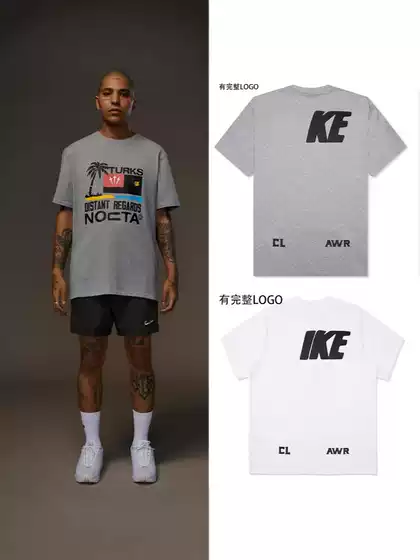 25Ss High-Quality Nocta Joint Spring and Summer Round Neck Men's and Women's Pure Cotton Short-Sleeved Tops Outdoor T-Shirts