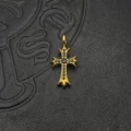 Cx086 gold cross black diamond (approx. 33*16.5mm)