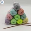 Luminous wool Amazon popular fluorescent wool wholesale 2mm crochet luminous wool export luminous hand knitting yarn