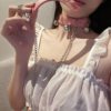 Bell Collar Leash Female Neck Strap Sexy Collar Clavicle Chain Neck Necklace Collar Choker Dog Leash m Female