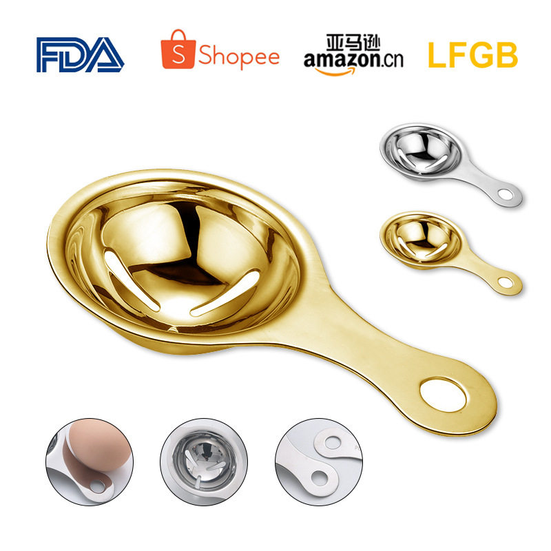 304 stainless steel egg white separator household kitchen baking tools egg yolk protein separator egg liquid filter