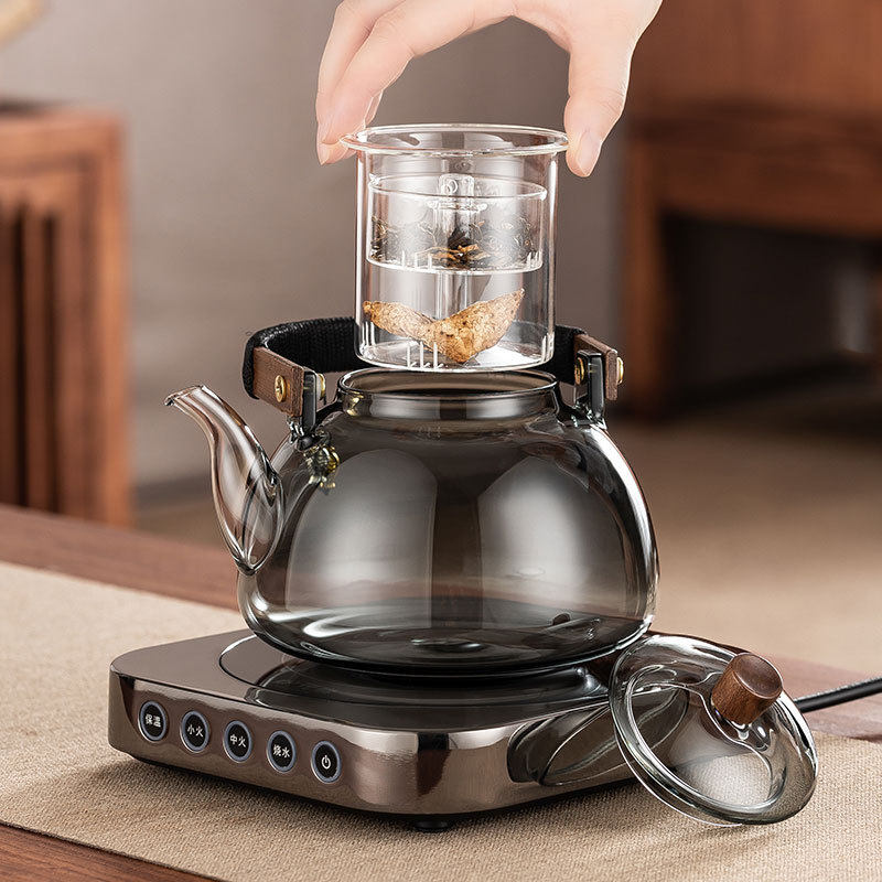 Glass Boiling Teapot Household Health Pot Tea-making Heat-resistant Glass Cooking Integrated Teapot Electric Ceramic Stove Kettle suit