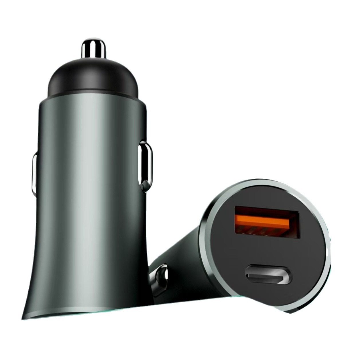 Mini one-on-two flash charger car charger usb super fast charging pd apple fast charging high-power car charger