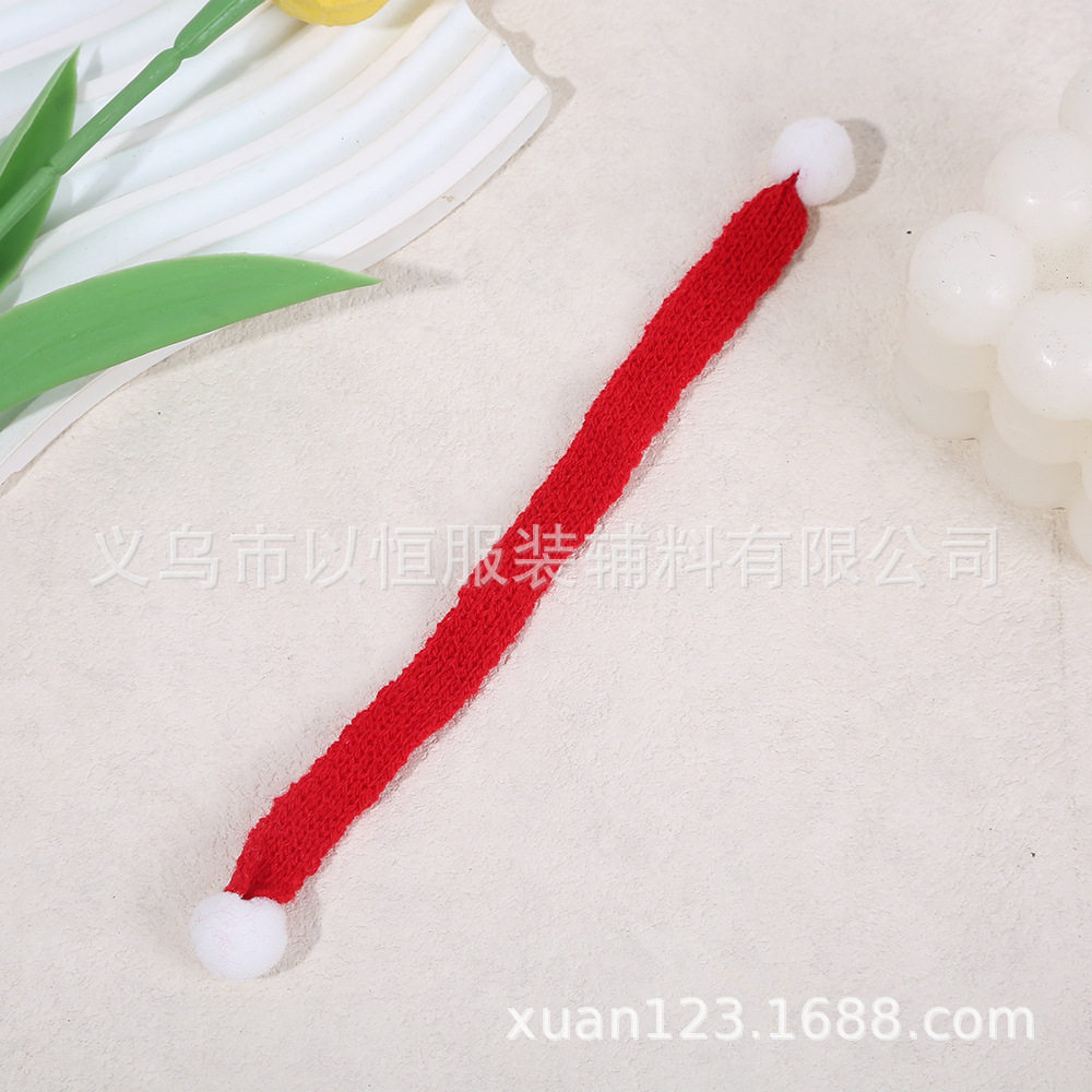 现货圣诞迷你针织小围巾卡通公仔娃娃DIY玩具围脖配饰圣诞节装饰