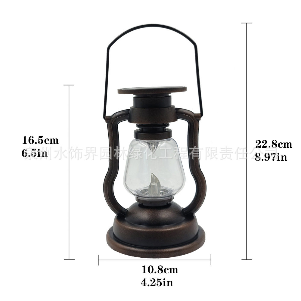 Amazon LED solar light retro kerosene lamp horse lamp portable lamp home outdoor garden courtyard decorative lamp