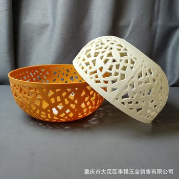 Multifunctional Hollow Fruit Basket Round Thickened Plastic Vegetable and Fruit Draining Fruit Tray Household Snack and Sundry Storage Basket