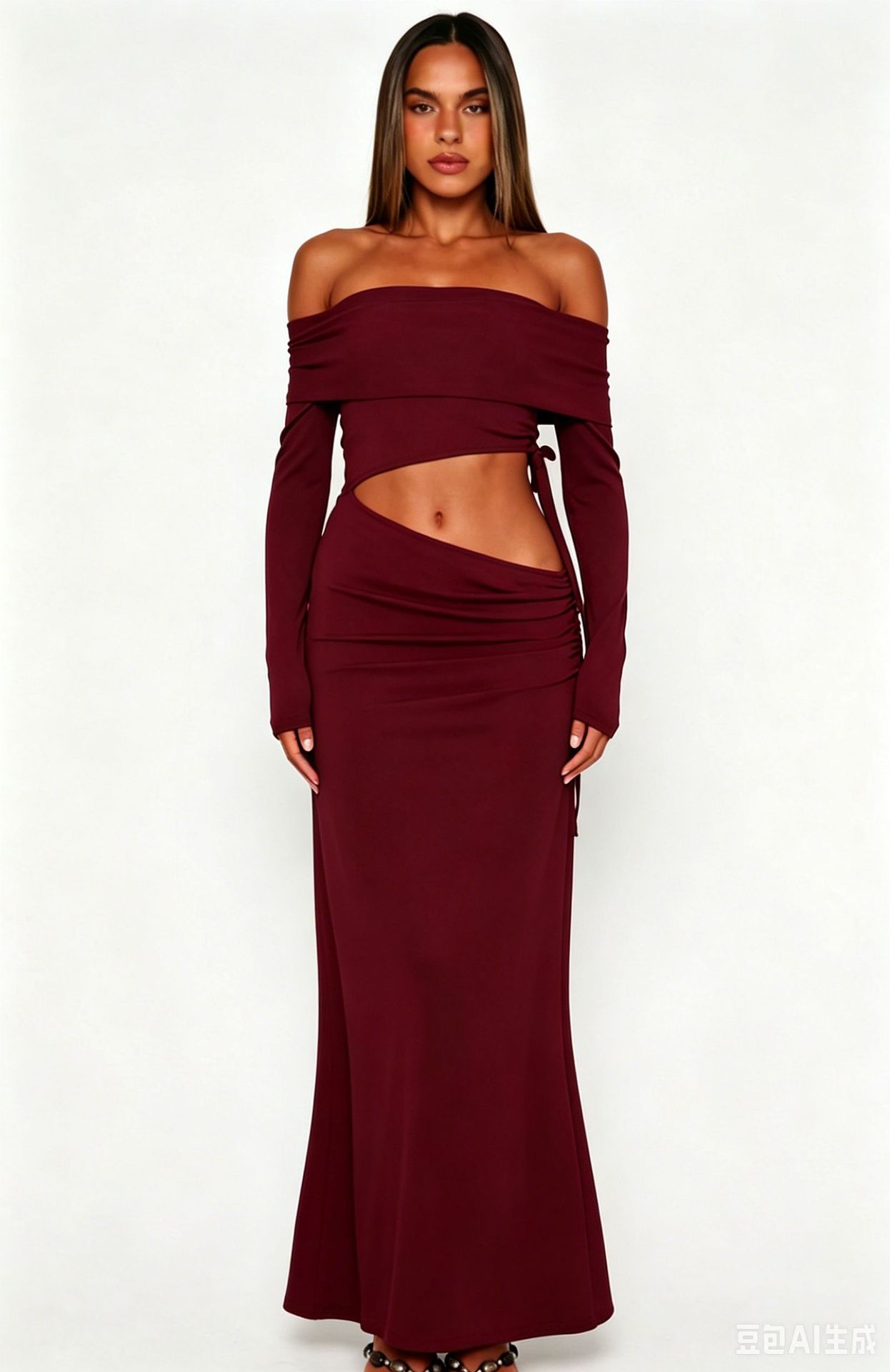 Off Shoulder Bodycon Dress Waist Cutting Elegant Style Perfect for Parties Wholesale Available