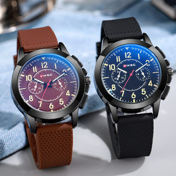 Men's Sports Watch Silicone Large Dial Quartz Watch Student Casual Simple Watch Southeast Asia Hot Cross-border