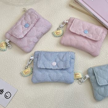 52141 Cute Small Card Bag Coin Purse Snaps Zipper Storage Bag Multifunctional Tackle Bag ID Card Bag