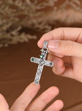 十字架银吊坠泰银十字架男款