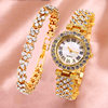 Foreign Trade Watches, Fashionable Roman Pattern Diamond-Encrusted Women's Watches, Women's Watches, Quartz Watches, Bracelets, Women's Watches, Manufacturers in Stock