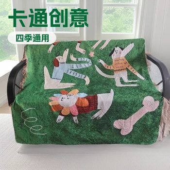 Cartoon creative knitted wool blanket multifunctional sofa lunch break blanket four seasons universal picnic shawl blanket wholesale
