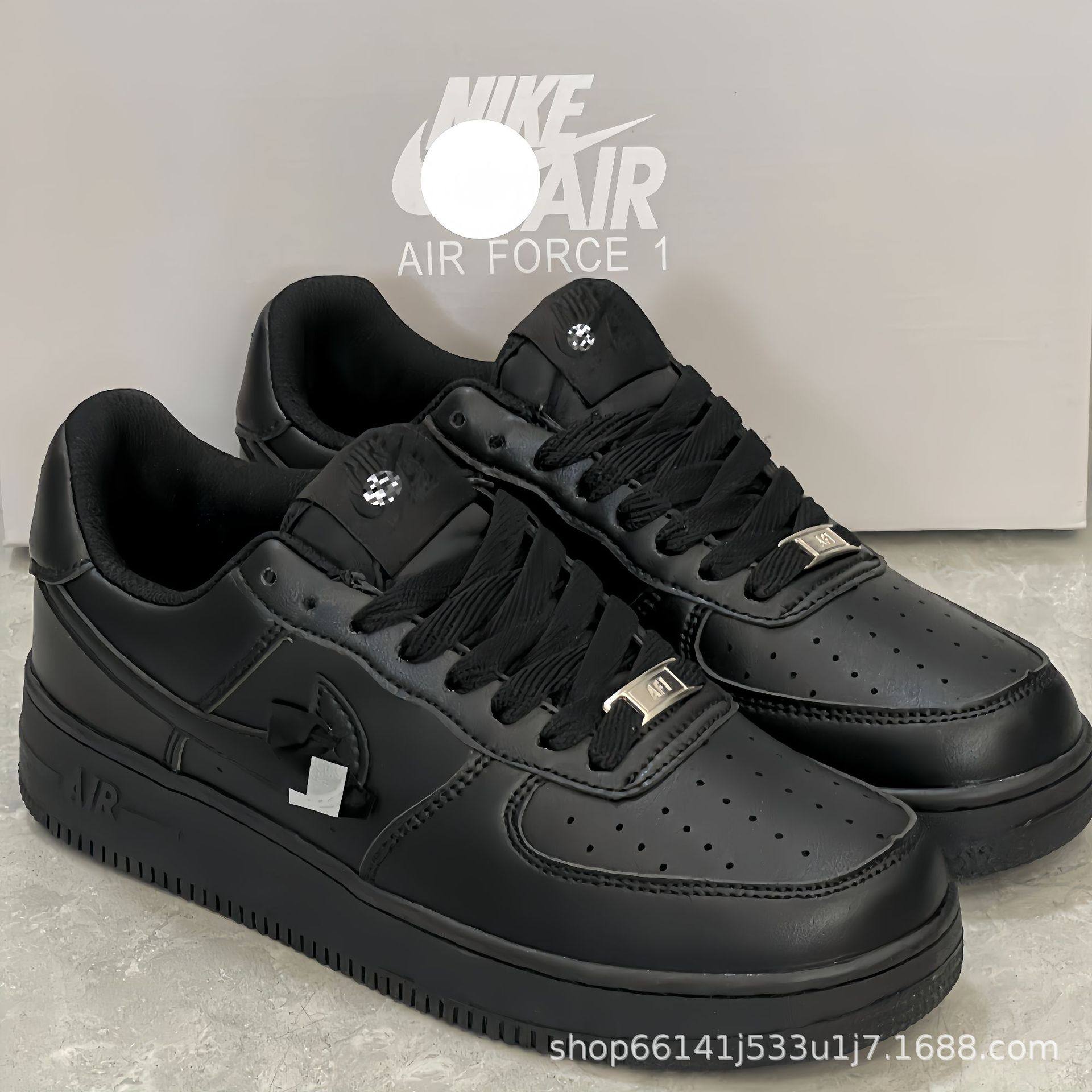 Pure original factory direct sales AJ men's shoes Air Force One sports casual sneakers women's low-top new black warrior couple models